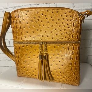 Faux Ostrich Leather Crossbody Bag